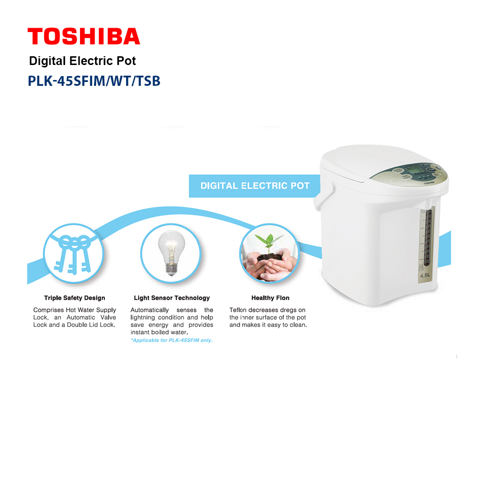 TOSHIBA PLK-45SFIM 4.5L DIGITAL THERMO POT | Cima Wholesale Sdn Bhd