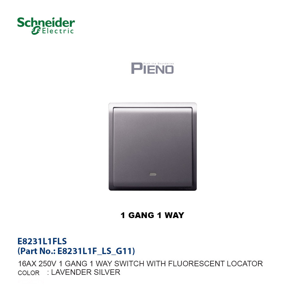 FULL RANGE] SCHNEIDER PIENO SERIES LAVENDER SILVER SWITCHES
